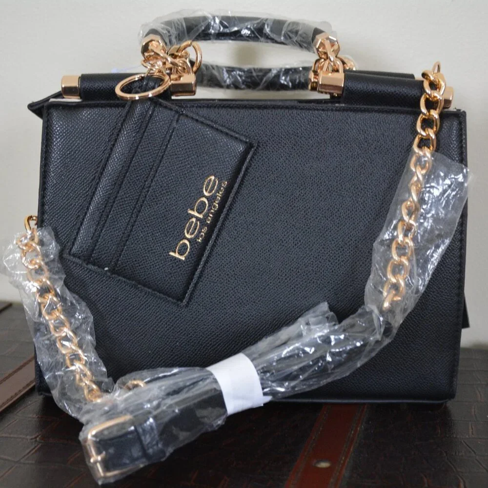 bebe Alex Small Satchel With Credit Card Organizer NWT - Picture 6 of 13